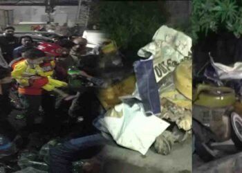 لاہور میں ٹرک حادثے کے بعد ریسکیو ٹیم کی کارروائی