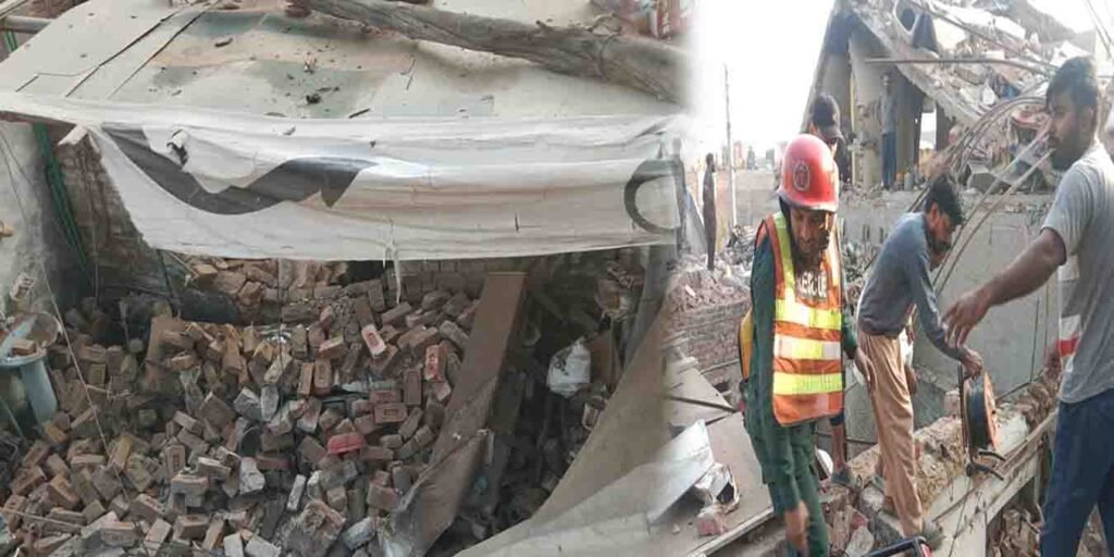 لاہور گیس سلینڈر دھماکے میں 3 افراد جاں بحق، گھر کی عمارت تباہ