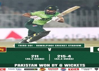 پاکستان سری لنکا ون ڈے سیریز میں پاکستان کی جیت
