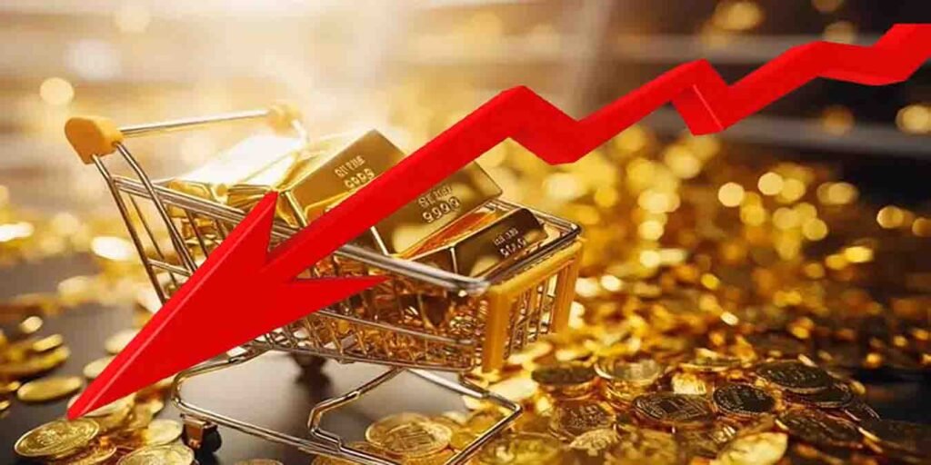پاکستان میں سونے کی قیمت میں کمی کے بعد زیورات کی دکان کا منظر