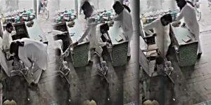 معصوم بچی نے ڈکیتی روکی، لالی پاپ آگے بڑھاتے ہوئے