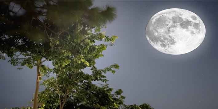 2025 کا آخری سپر مون روشن حالت میں آسمان پر دکھائی دے رہا ہے