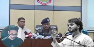 ڈھاکا پولیس کی شریف عثمان ہادی قتل کیس پر پریس کانفرنس