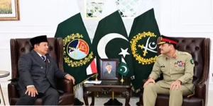 آرمی چیف و چیف آف ڈیفنس فورسز فیلڈ مارشل عاصم منیر کی انڈونیشیا کے صدر پرابوو سوبیانتو سے ملاقات