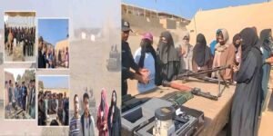 خیرپور ٹامیوالی میں پاک فوج کے دورے کے دوران ٹینک فائر کے مظاہرے کا مشاہدہ کرتے چولستان یونیورسٹی کے طلبہ