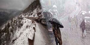 شدید سردی کی پیشگوئی کے بعد برفباری سے ڈھکے پہاڑوں کا منظر