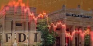 سٹیٹ بینک آف پاکستان کی عمارت اور غیر ملکی سرمایہ کاری کا گراف