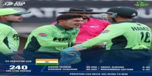 انڈر 19 ایشیا کپ پاکستان بمقابلہ بھارت کا دبئی میں کھیلا گیا میچ