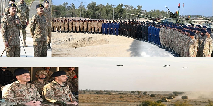 فیلڈ مارشل سید عاصم منیر کا بہاولپور گیریژن کا دورہ میں فیلڈ مشق اسٹیڈفاسٹ ریزولو کا مشاہدہ کرتے ہوئے