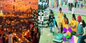 بسنت تہوار آفیشل لوگو میں قلعہ لاہور اور رنگین پتنگیں