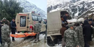 چترال کے علاقے ڈومیل میں برفانی تودہ گرنے کے بعد ریسکیو کارروائی