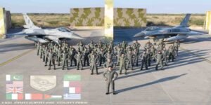 اسپیئرز آف وکٹری 2026 میں پاک فضائیہ کے ایف-16 بلاک 52 طیارے