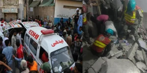 کراچی میں ہولناک گیس دھماکہ، سولجر بازار میں عمارت منہدم، 16 افراد جاں بحق، ریسکیو آپریشن جاری