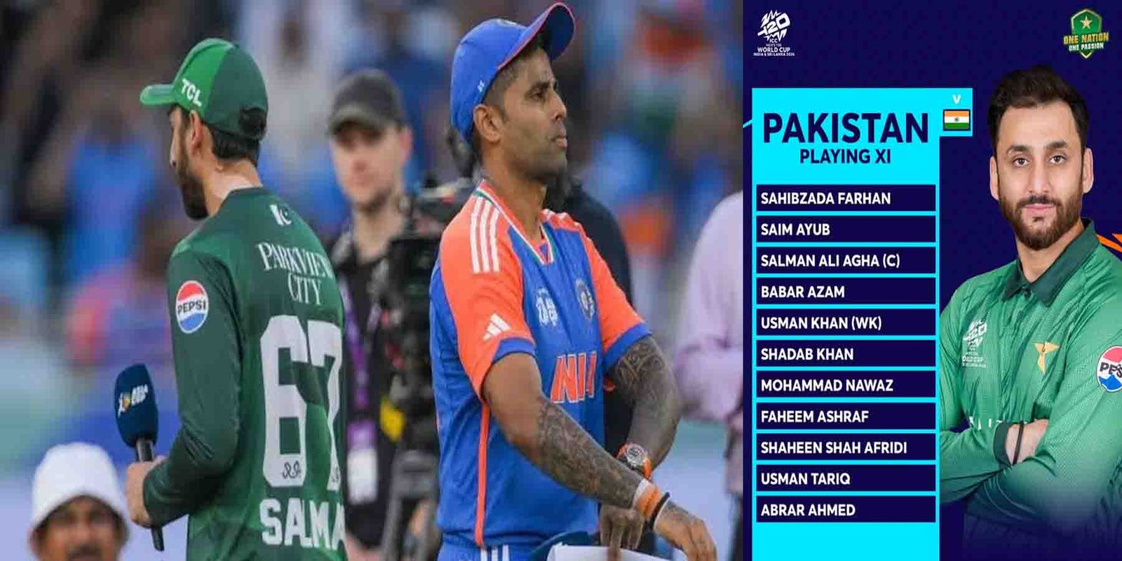 ‫T20 ورلڈ کپ 2026: پاکستان نے بھارت کے خلاف ٹاس جیت کر حکمت عملی اختیار کی‬