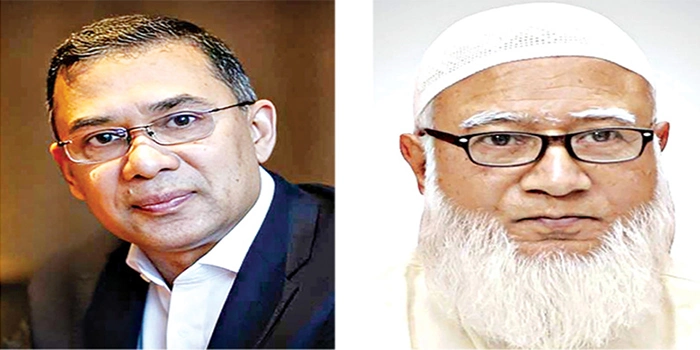 بنگلا دیش میں حکومت سازی طارق رحمان سیاسی رہنماؤں سے ملاقات کرتے ہوئے