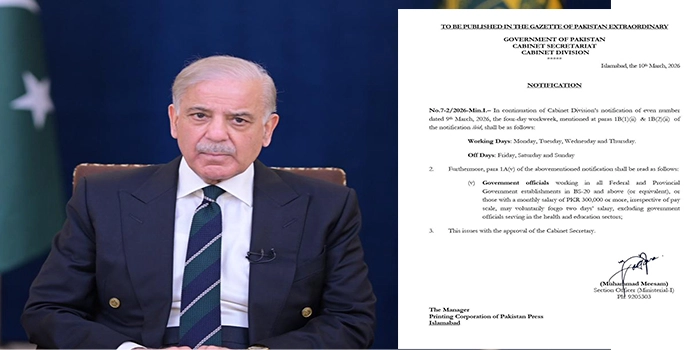 وزیراعظم شہباز شریف کفایت شعاری اجلاس کی صدارت کرتے ہوئے ورکنگ ویک پالیسی کا اعلان