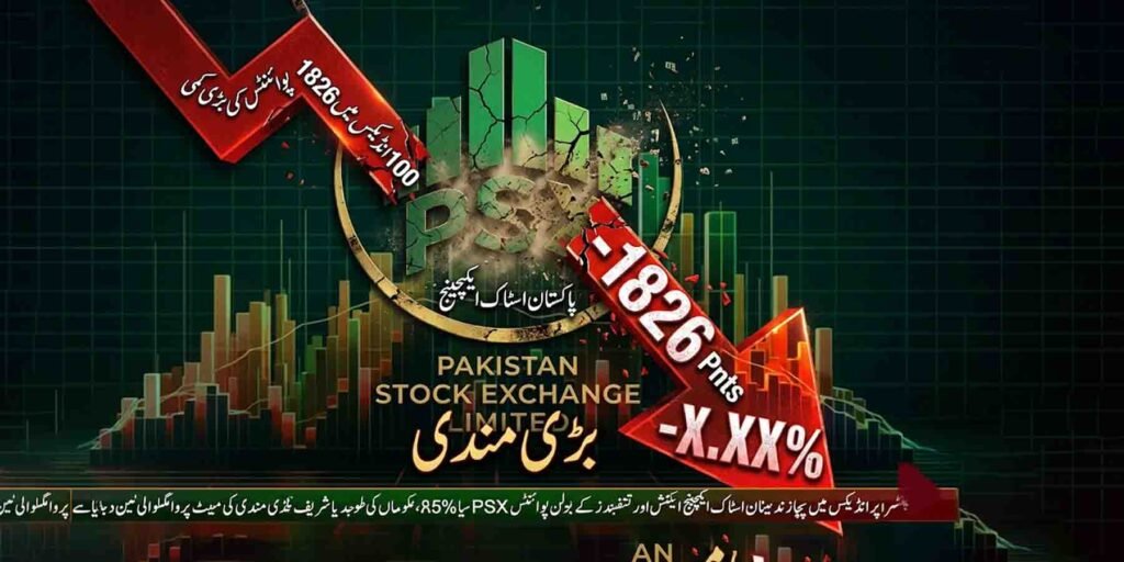 پاکستان اسٹاک ایکسچینج مندی 100 انڈیکس کمی