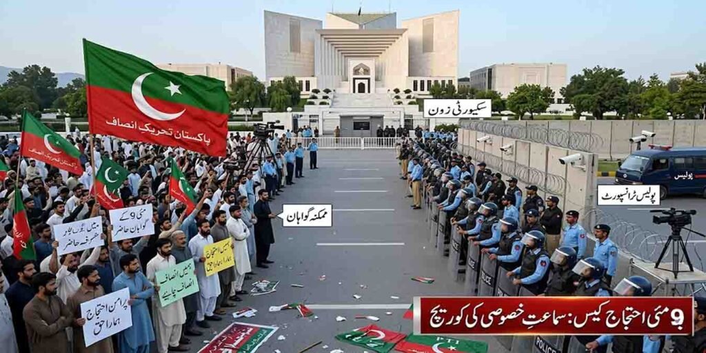 ‫ 9 مئی احتجاج کیس