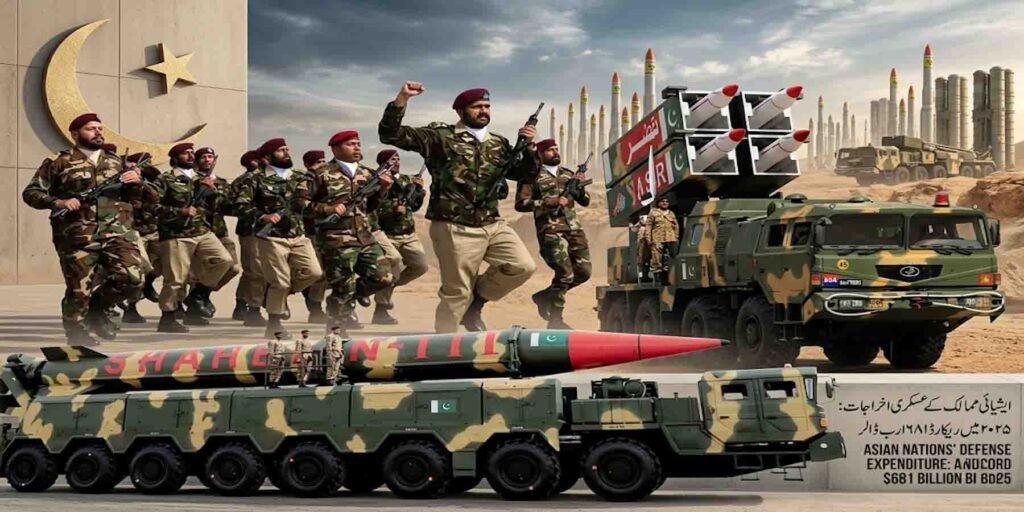 ایشیائی ممالک کے عسکری اخراجات میں اضافہ 2025 رپورٹ