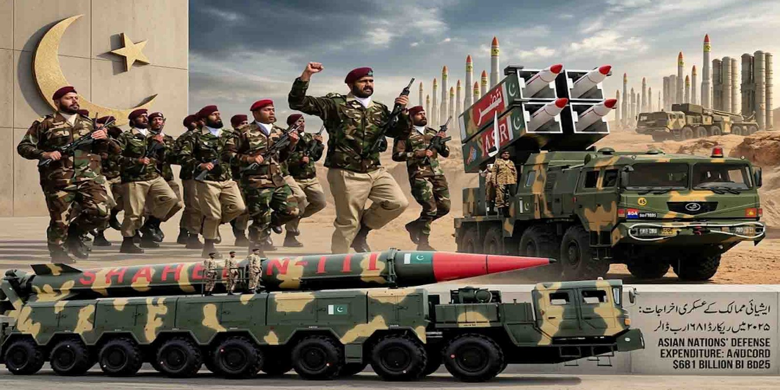 ایشیائی ممالک کے عسکری اخراجات میں اضافہ 2025 رپورٹ