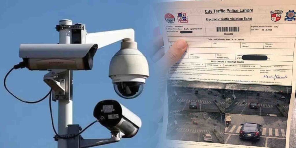 ای چالان پنجاب کی وصولی کے لیے ٹریفک پولیس کا ناکہ