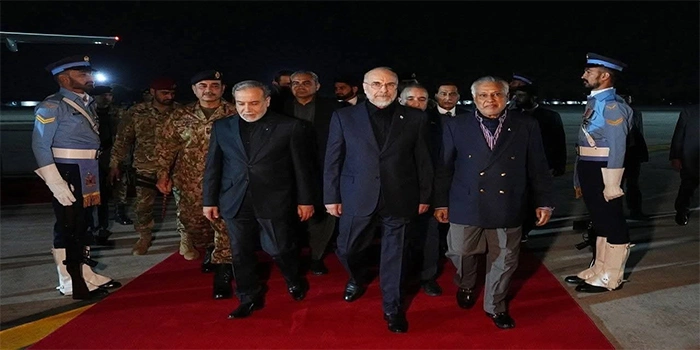 ایرانی اسپیکر باقر قالیباف اسلام آباد پہنچتے ہوئے