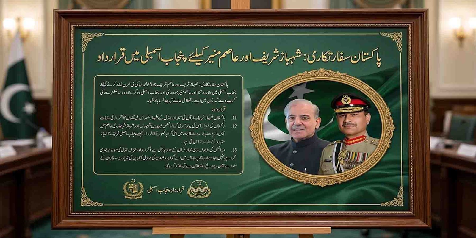 پاکستان سفارتکاری: شہباز شریف اور عاصم منیر کیلئے پنجاب اسمبلی میں قرارداد