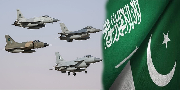 پاکستان سعودی عرب دفاعی معاہدہ: پاکستانی فضائیہ کا دستہ شاہ عبدالعزیز ایئر بیس پہنچ گیا