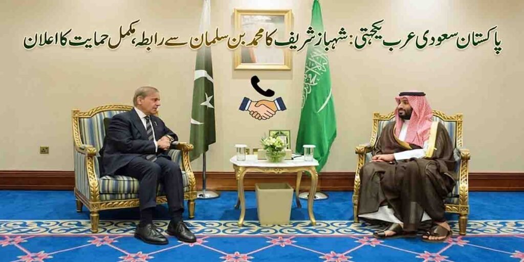 پاکستان سعودی عرب یکجہتی شہباز شریف محمد بن سلمان رابطہ
