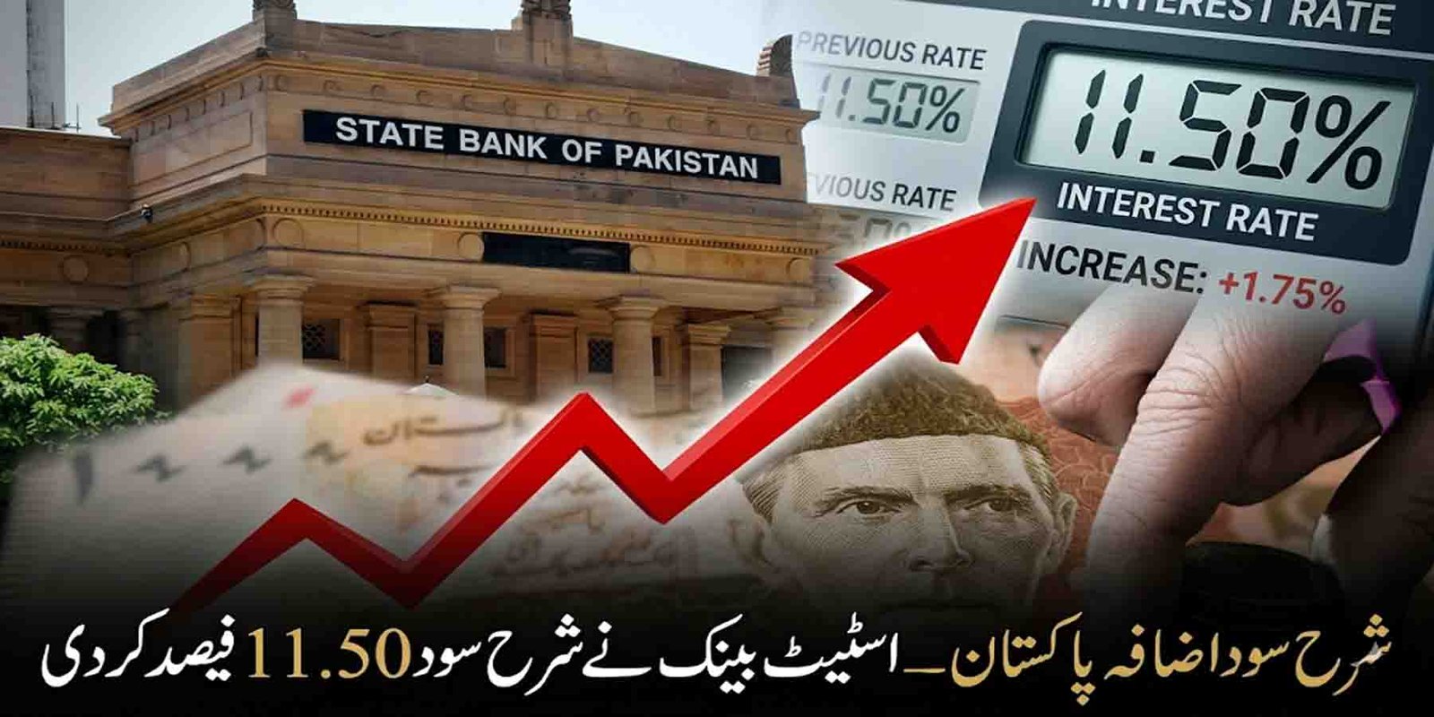 شرح سود اضافہ پاکستان کے اعلان کے دوران اسٹیٹ بینک عمارت