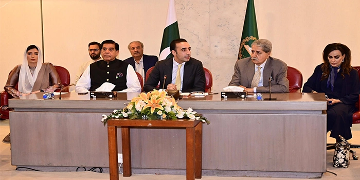 بلاول بھٹو زرداری پیپلز پارٹی اجلاس سے خطاب کرتے ہوئے 28ویں آئینی ترمیم پر بات نہیں ہوئی