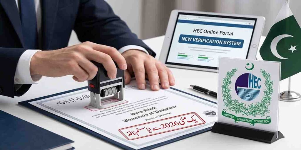 ایچ ای سی ڈگری تصدیق آن لائن نظام پاکستان