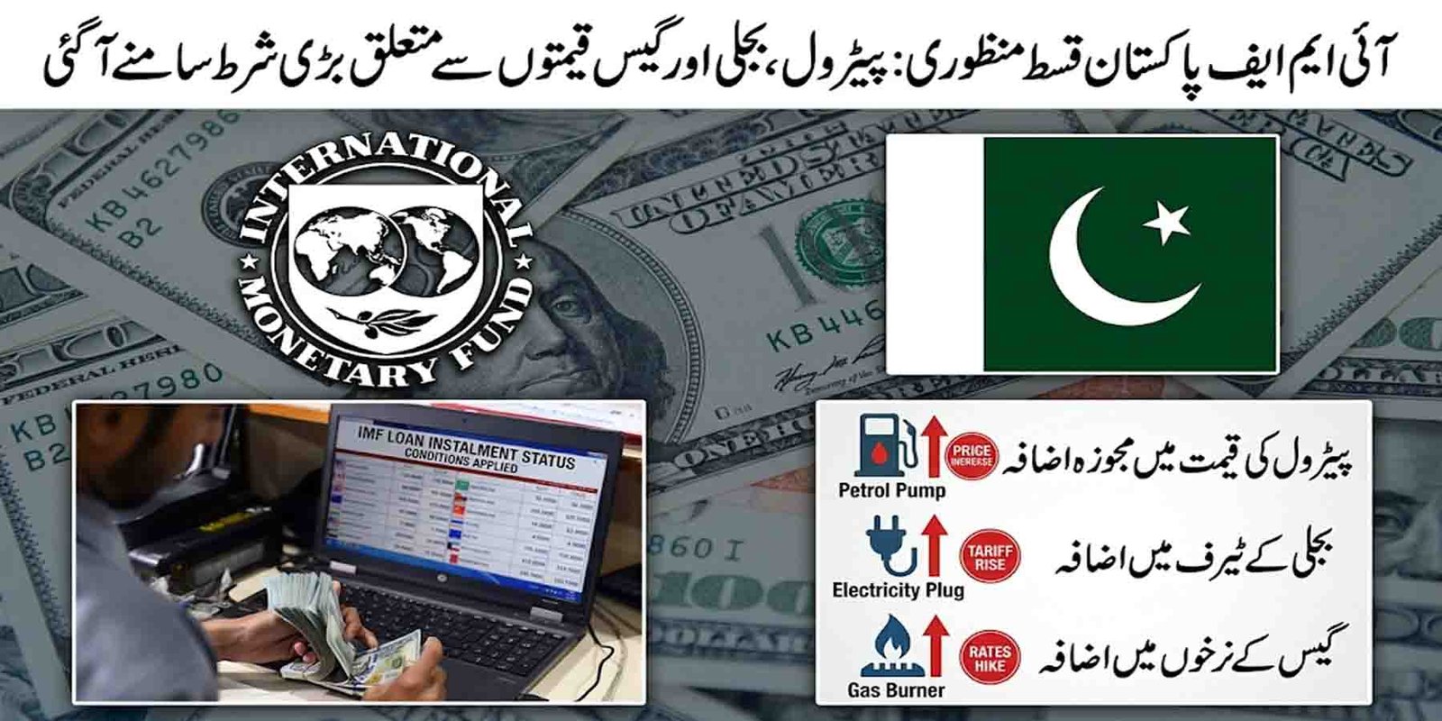 آئی ایم ایف پاکستان قسط منظوری کے بعد معاشی صورتحال کی نمائندہ تصویر
