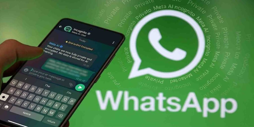 واٹس ایپ انکوگینٹو چیٹس ود میٹا اے آئی فیچر کا اسمارٹ فون اسکرین شاٹ