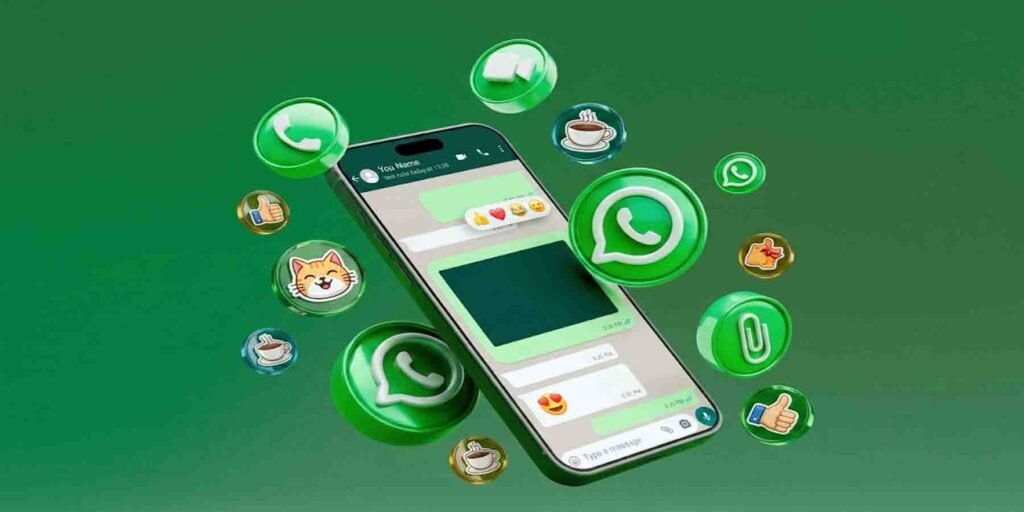 واٹس ایپ اسٹیکر ری ایکشن فیچر