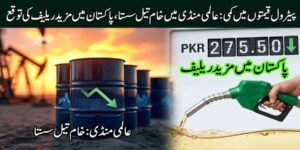 پیٹرول قیمتوں میں کمی: عالمی منڈی میں خام تیل سستا، پاکستان میں مزید ریلیف کی توقع