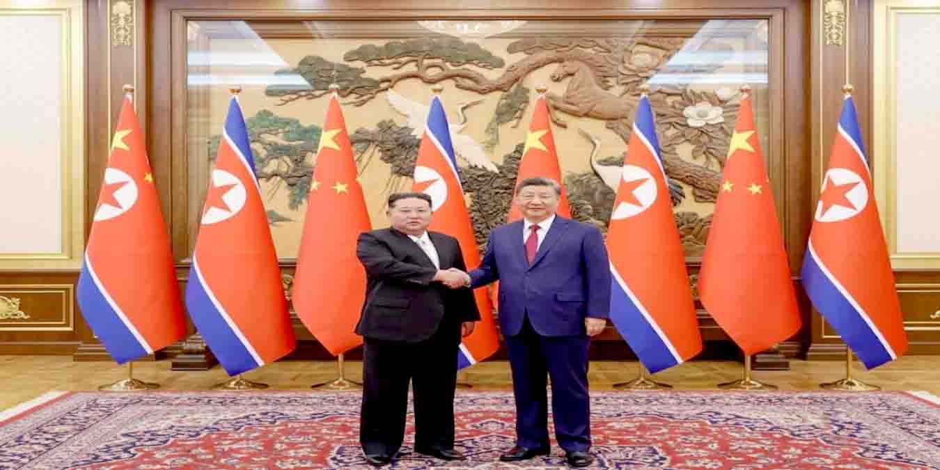 شی جن پنگ شمالی کوریا دورہ کے دوران پیانگ یانگ میں استقبال