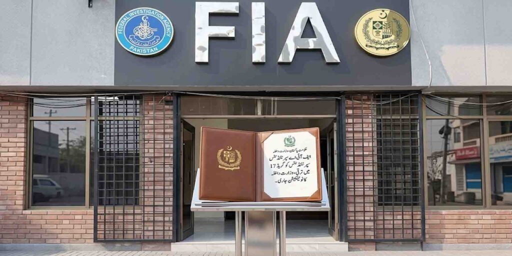 ایف آئی اے سپرنٹنڈنٹس کو گریڈ 17 میں ترقی کا نوٹیفکیشن