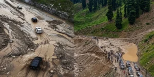 شدید بارشوں کے باعث جھیل سیف الملوک جانے والی سڑک غیر معینہ مدت تک بند