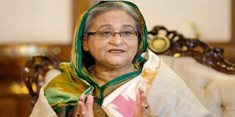 شیخ حسینہ وطن واپسی کا اعلان کرتے ہوئے