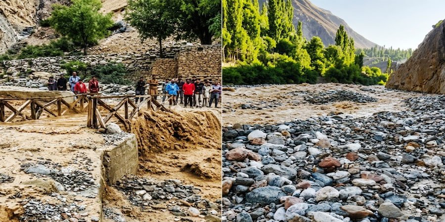 اپر چترال سیلاب سے رابطہ پل بہہ گیا