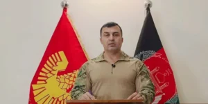 افغانستان یونائیٹڈ فرنٹ کے چیئرمین جنرل سمیع سادات طالبان حکومت کے خلاف کارروائیوں کا اعلان کرتے ہوئے