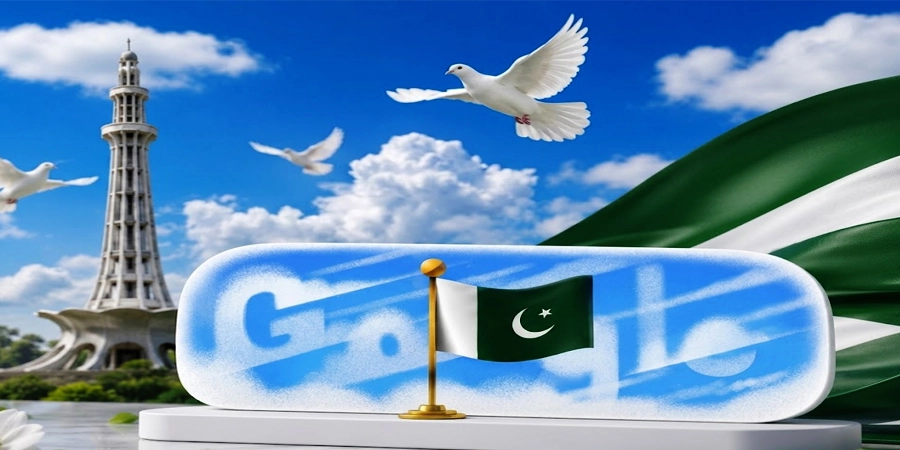 گوگل یوم آزادی پاکستان خصوصی ڈوڈل 14 اگست 2026
