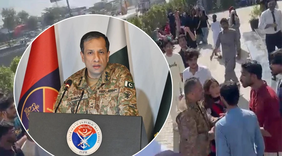 سرحد یونیورسٹی میں طلبہ کے احتجاج کے دوران لیفٹیننٹ کرنل اسفندیار ولی کی ہوائی فائرنگ