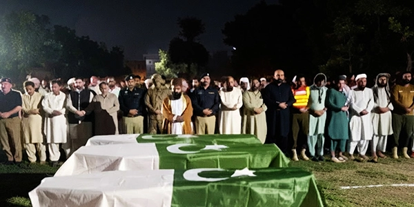 درازندہ چیک پوسٹ دھماکہ شہداء نمازِ جنازہ ڈی آئی خان پولیس لائنز