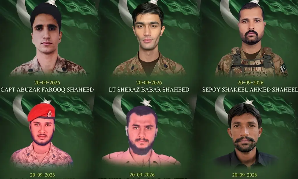 ہنگو سیکیورٹی فورسز آپریشن — شہید کیپٹن ابوذر فاروق اور لیفٹیننٹ شیراز بابر کی یادگار تصویر