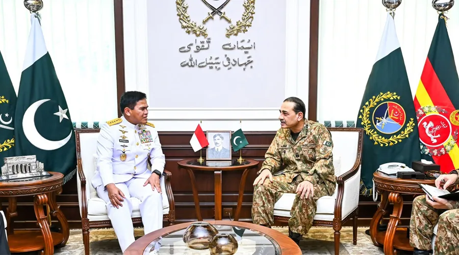 انڈونیشین نیول چیف کی آرمی چیف عاصم منیر سے ملاقات، دفاعی تعاون بڑھانے پر اتفاق