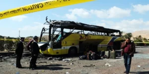 جنوبی سینائی میں بس حادثہ، 16 افراد جاں بحق اور 29 زخمی