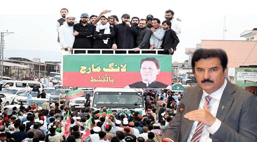 فیصل کریم کنڈی پی ٹی آئی لانگ مارچ سے متعلق گفتگو کرتے ہوئے