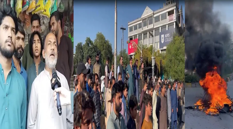 اسلام آباد کے جی نائن مرکز میں پلاسٹک شاپروں کے خلاف کارروائی پر تاجروں کا احتجاج